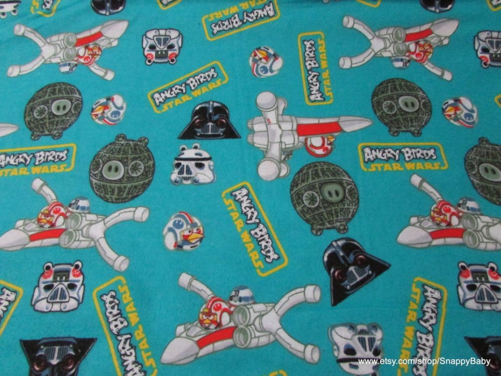 Angry Birds Star Wars cotton flannel fabric by the yard