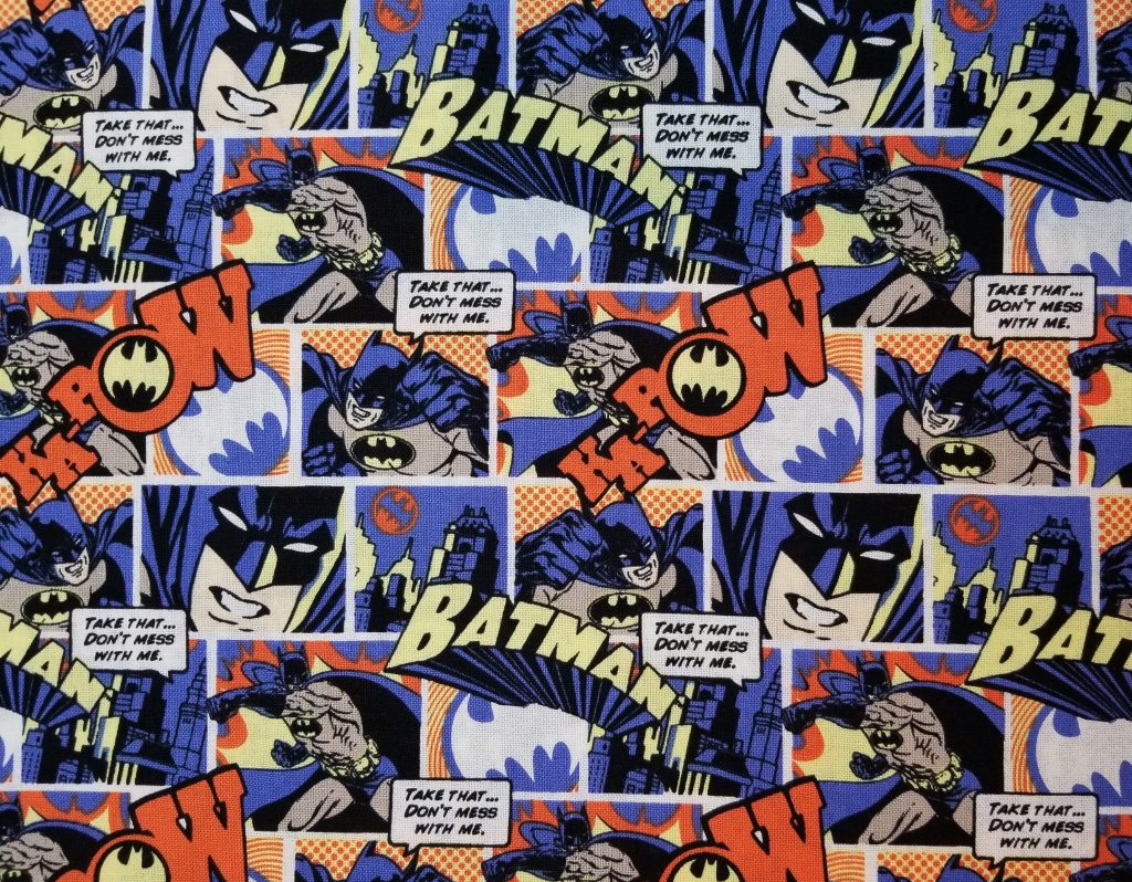 Batman Color Pop Comics Cotton Fabric By The Yard