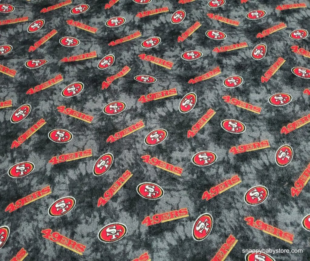 San Francisco 49ers Tie Dye cotton flannel fabric by the yard